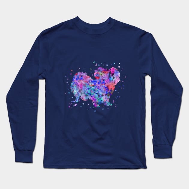 Pekingese Long Sleeve T-Shirt by RosaliArt